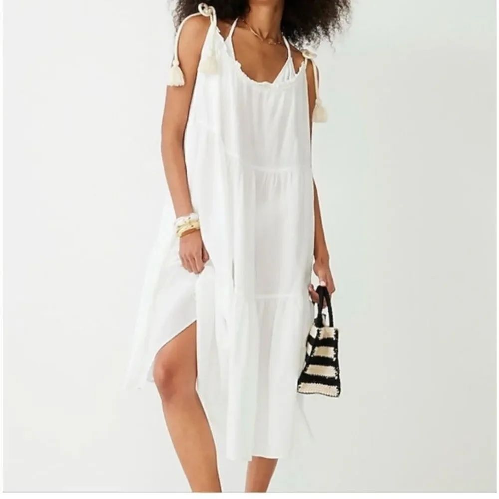 J.Crew NWT super oversized Tiered rope tie sundress L-XL